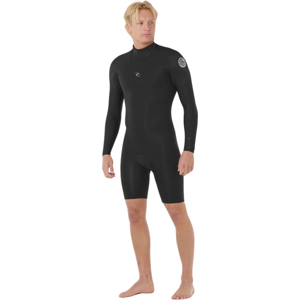 2026 Rip Curl Da Uomo Dawn Patrol 2mm Back Zip Manica Lunga Muta Primaverile Muta 11SMSP - Black